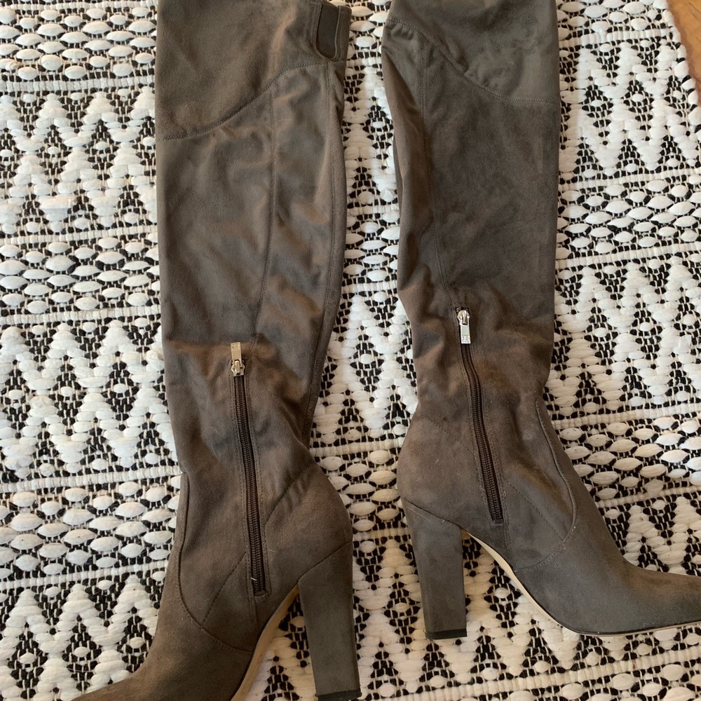 Ivanka Trump Over the Knee Grey Suede boots